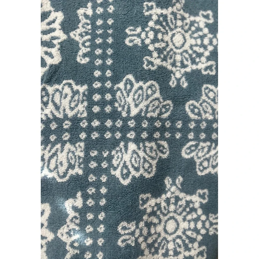 Wrangler 4 pc Blue White‎ Floral Bandana Quick Dry Bath Towel/Hand Towel Set
